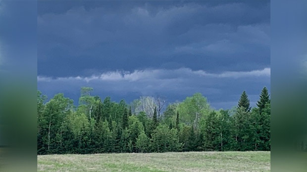 Storm clouds forming in Waldhof, Ontario. Photo by Randy Klassen.