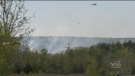 Wildfire in Bedford continues to burn