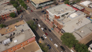 Whyte Avenue is seen from the CTV News Edmonton drone in an undated file image.