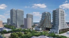 A rendering for a proposal for two new residential towers in the central part of the city (Courtesy: City of Barrie)