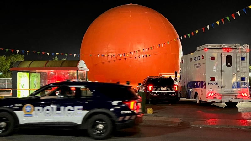 A man was sent to hospital in critical condition on June 1, 2023 after he was beaten in the parking lot of Montreal's Orange Julep. (CTV News/Cosmo Santamaria) 