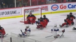 Team Canada was defeated 3-0 by Team USA on Wednesday night in Moose Jaw. (BritDort/CTVNews) 
