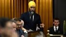NDP Leader Jagmeet Singh rises during Question Period in the House of Commons on Parliament Hill in Ottawa on Tuesday, May 30, 2023. THE CANADIAN PRESS/Justin Tang