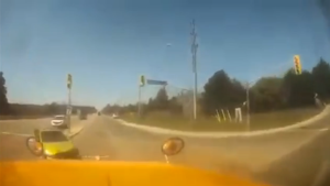 dash cam footage dump truck crash