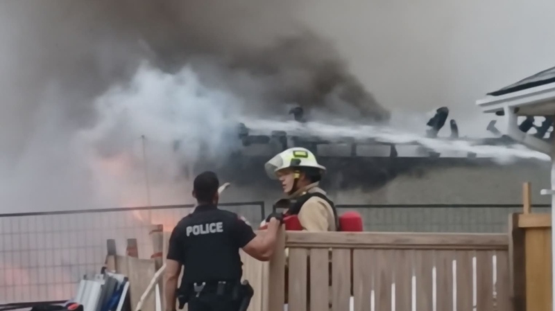 Garage destroyed in fire
