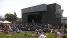 Students from Sudbury's two French school boards gathered at Grace Hartman Amphitheatre in Bell Park for a concert. June 1/23 (Amanda Hicks/CTV Northern Ontario)