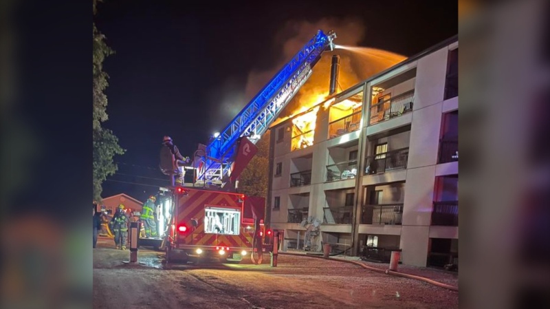 An overnight condo fire in Humboldt is still under investigations, but fire officials say damage could be in the millions. (https://www.facebook.com/humboldtems)