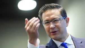 Conservative Leader Pierre Poilievre takes part in the National Prayer Breakfast in Ottawa on Tuesday, May 30, 2023. (THE CANADIAN PRESS/Sean Kilpatrick)