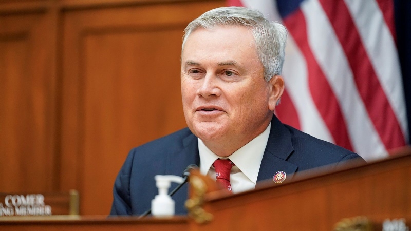 U.S. House Oversight Chair James Comer speaks during a House Committee on Oversight and Reform hearing on gun violence on Capitol Hill in June of 2022. (Andrew Harnik/Reuters)