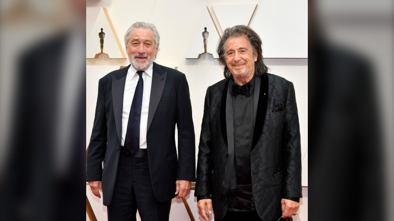 Robert De Niro (left) and Al Pacino are pictured here in 2020. (Amy Sussman/Getty Images)

