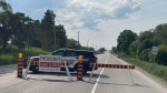 Waterloo regional police shut down a section of Line 86 after a crash near Wallenstein on June 2, 2023. (Karis Mapp/CTV Kitchener)