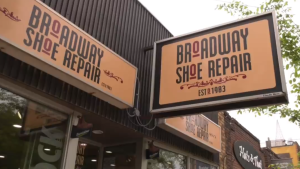 Saskatooon Broadway Shoe Repair is celebrating 40 years in business. (John Flatters/CTV News)