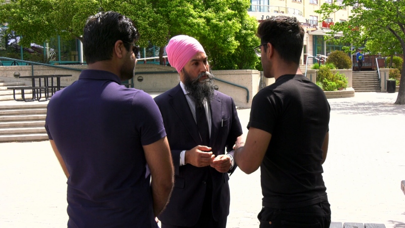 NDP leader Jagmeet Singh was also in the province Friday, campaigning in both ridings. (Source: CTV News)