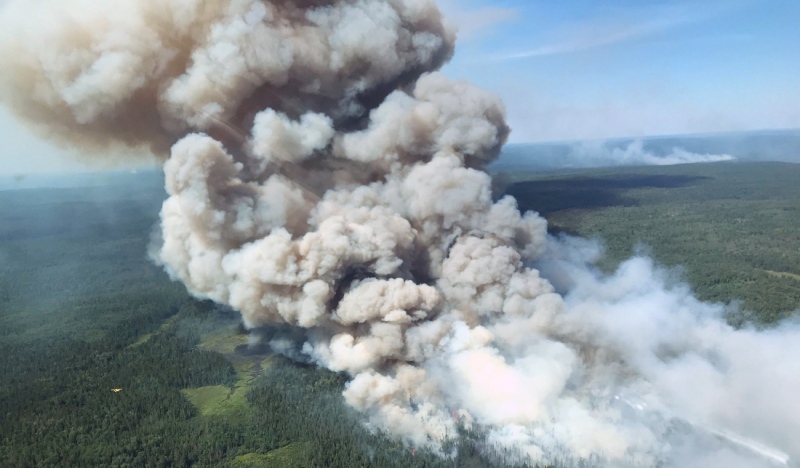 Smoke plumes from Quebec are affecting air quality in northern Ontario, Environment Canada said Saturday. *File)