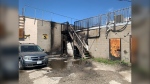 Fire crews in Windsor, Ont. tackled a blaze at a market on 600 Wyandotte St. E. on June 4, 2023. (Rich Garton/CTV News Windsor) 