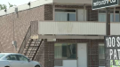 The Boulevard Motel on the south side of Portage was taped off early Saturday morning. (Source: CTV News Winnipeg)