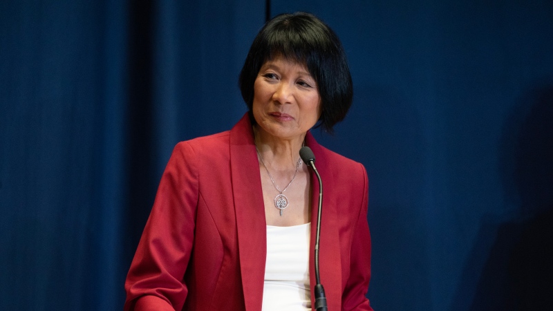 Toronto mayoral candidate Olivia Chow takes part in a debate in Scarborough, Ont. on Wednesday, May 24, 2023. THE CANADIAN PRESS/Chris Young