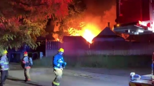 Waterloo regional police say a fatal fire is under investigation in a Waterloo neighbourhood. (CTV Kitchener)