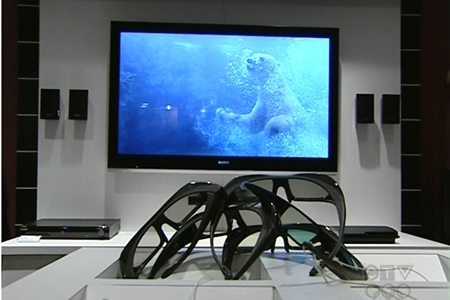 Sony previewed its 3D television in Montreal (Feb. 4, 2010)