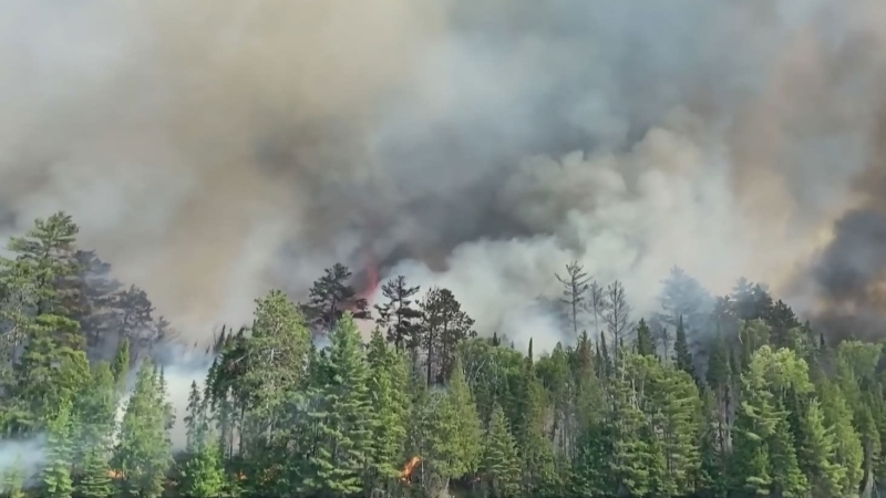 Centennial Lake fire remains out of control