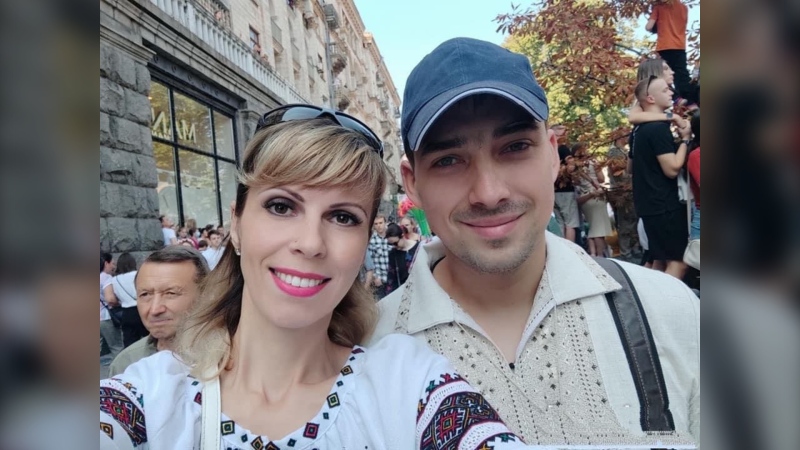 Hanna Sidorchenko and her husband Andrii. Sidorchenko is trying to bring her husband's remains back to Winnipeg after he was killed in action in Ukraine. (June 5, 2023. Source: Hanna Sidorchenko)