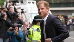 Prince Harry arrives at the High Court in London, on June 6, 2023. (Kin Cheung / AP) 