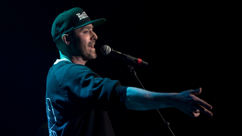 Classified performs at the 2018 East Coast Music Awards gala in Halifax on Thursday, May 3, 2018. THE CANADIAN PRESS/Darren Calabrese