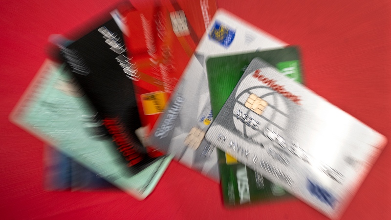 Equifax's latest consumer credit report says that on average, consumers are spending 21.5 per cent more each month on their credit cards compared with pre-pandemic levels. THE CANADIAN PRESS/Andrew Vaughan