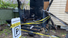 A duplex on Henry Street in Moncton was heavily damaged by a fire on June 6, 2023. (Derek Haggett/CTV Atlantic)