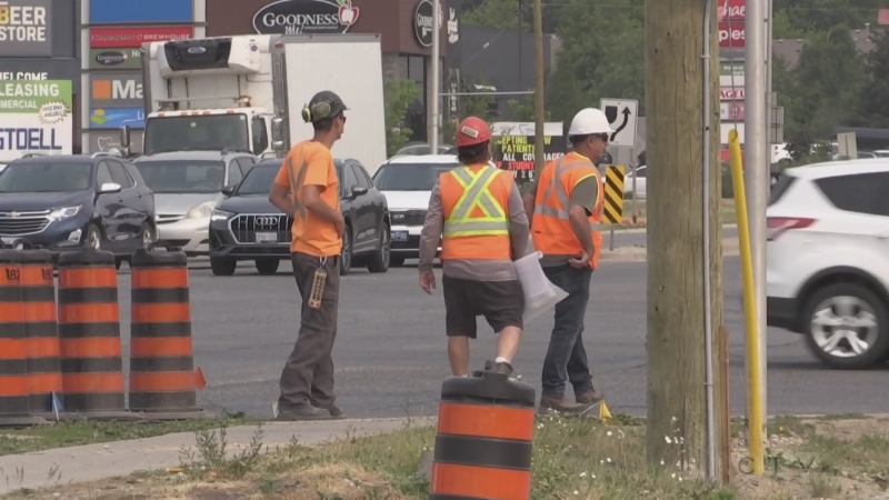 Construction is underway at Fanshawe Park Road and Richmond Street. June 5, 2023. (CTV News file photo)