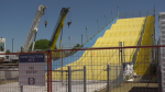 The Kiwanis slide at the Edmonton Expo Centre is being demolished on Wednesday, June 6, 2023. (Darcy Seaton/CTV News Edmonton)