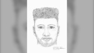 A sketch of the suspect handed out by Coquitlam RCMP