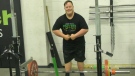 Aaron Higgins, a local powerlifting athlete, will compete at the 2023 Special Olympics World Games. (Brit Dort / CTV News)