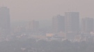 A smoky haze over London, Ont. is seen on June 6, 2023. (CTV News London)