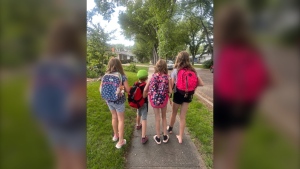 The current heat wave has forced some children to stay home from school, including Jaqueline McIlmoyl's four children. (Photo courtesy: Jacqueline McIlmoyl)