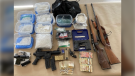 Guelph police seized nearly $300,000 in drugs, along with weapons and cash in a meth lab bust. (GPS)