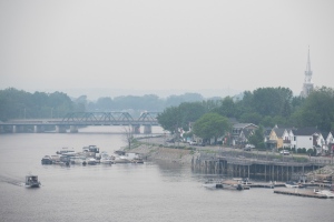 A general view of wildfire smoke is seen over Gatineau, Que. from Rockcliffe Lookout in Ottawa as wildfire smoke engulfs the region, on Wednesday, June 7, 2023. According to Environment Canada smoke plumes from forest fires in Quebec and northeastern Ontario have resulted in deteriorated air quality. THE CANADIAN PRESS/Spencer Colby