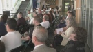 Windsorites gather for a town hall meeting on the downtown. June 7, 2023. (Travis Fortnum/CTV News London)