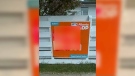A Calgary family have had swastikas spray-painted on their election signs and fence three weeks in a row.