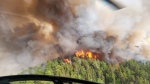 The Sudbury 17 wildfire (SUD017) burns east of Mississagi Provincial Park near Elliot Lake, Ont. in this Sunday, June 4, 2023 handout photo. (THE CANADIAN PRESS/HO, Ontario Ministry of Natural Resources and Forestry)