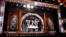 The stage appears before the start of the 75th annual Tony Awards on June 12, 2022 in New York. The 76th Annual Tony Awards will broadcast live from the United Palace in New York on Sunday, June 11, 2023. (Photo by Charles Sykes/Invision/AP, File)