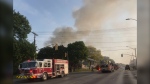 Crews are on scene of a structure fire on Christina Street N in Sarnia on June 9, 2023. (Source: Sarnia Fire Rescue)