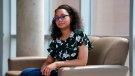 Anthaea-Grace Patricia Dennis who is a 12-year-old graduating from the University of Ottawa's biomedical science program poses for a portrait at the University of Ottawa in Ottawa on Friday, June 2, 2023. THE CANADIAN PRESS/Sean Kilpatrick