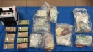 Drugs and cash seized by Waterloo region and Woodstock police. (Waterloo Regional Police Service)