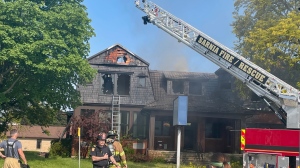 Crews are on scene of a structure fire on Christina Street N in Sarnia on June 9, 2023. (Source: Sarnia Fire Rescue)