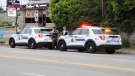 Burnaby RCMP are at the scene of an early morning stabbing at Kingsway and Griffiths Drive on Friday, June 9, 2023. (Credit: Shane MacKichan)