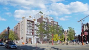 The nine-story, mixed-use commercial building with plans for retail, a senior living centre and 111 residential units is perhaps just a few days away from getting the green light. 