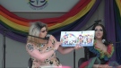 Drag Queen Storytime took place on Saturday at the Wortley Pride festival in London, Ont. on Saturday, June 10, 2023. (Jenn Basa/CTV News London)
