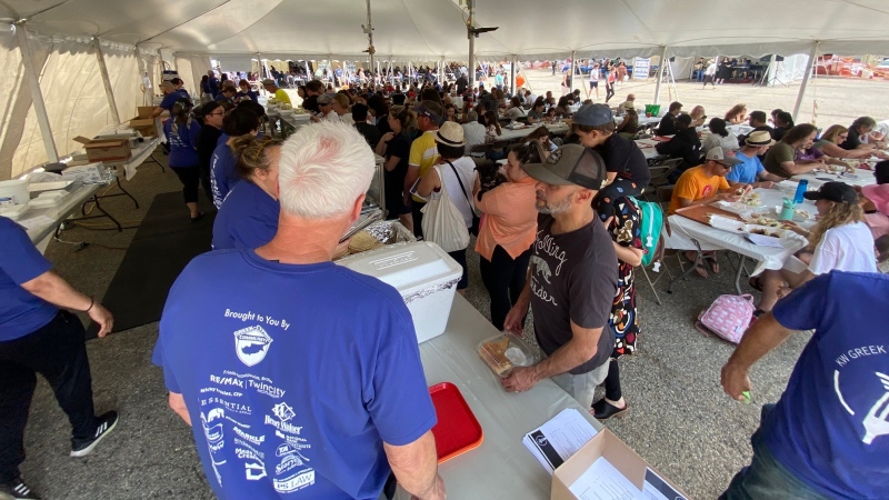 Attendees at KW's 41st annual Greek Food Festival on June 10. (Terry Kelly/CTV Kitchener)