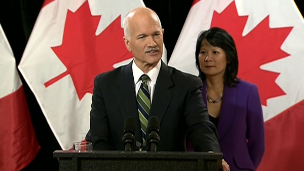 NDP Leader Jack Layton announces that he's battling prostate cancer during a press conference in Ottawa, Friday, Feb. 5, 2010.